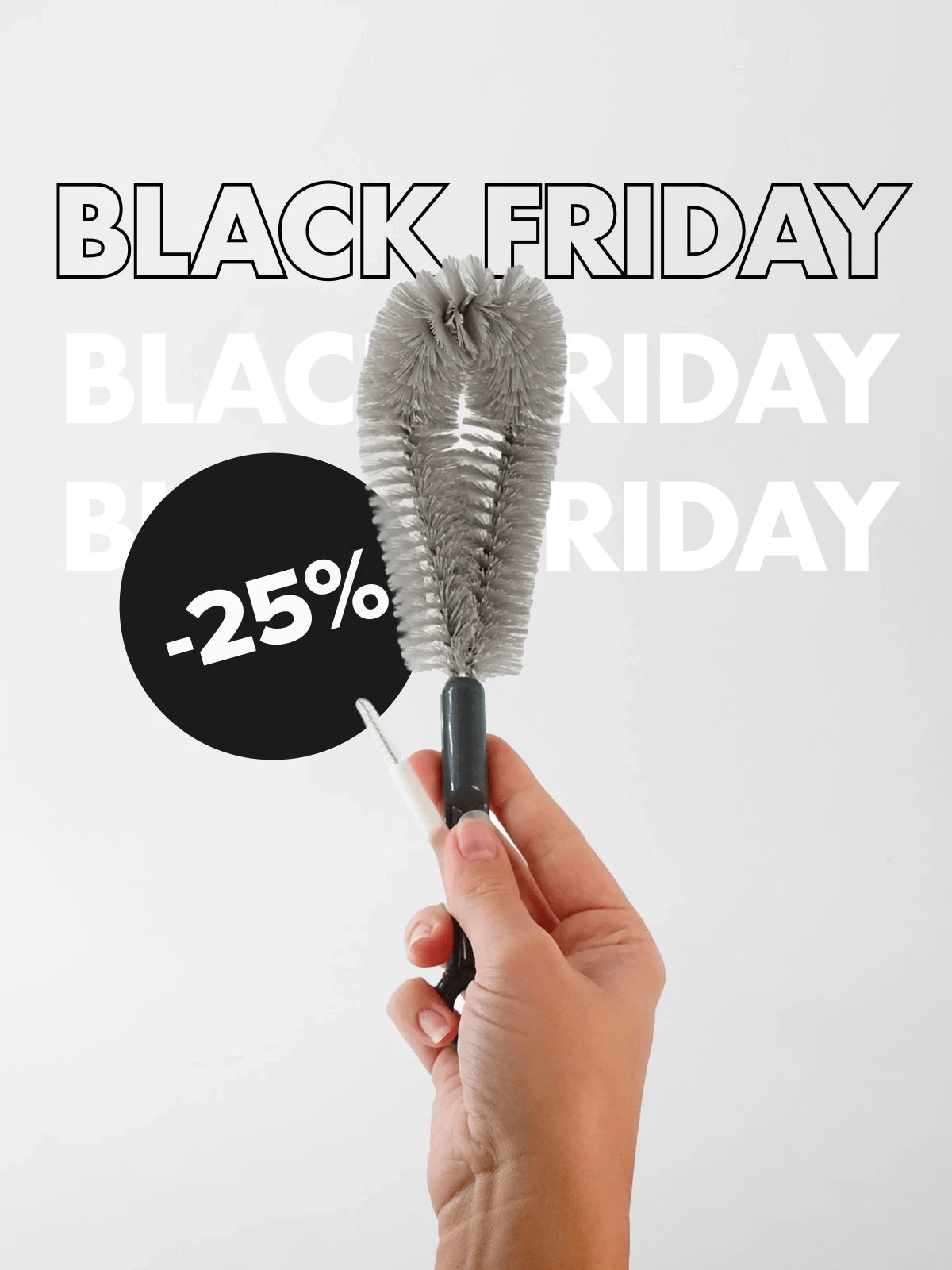 Reinigingsborstel voor borstkolf en zuigfles